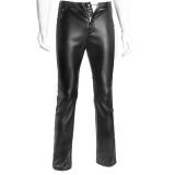 Fashion Men Leather Pants 6002