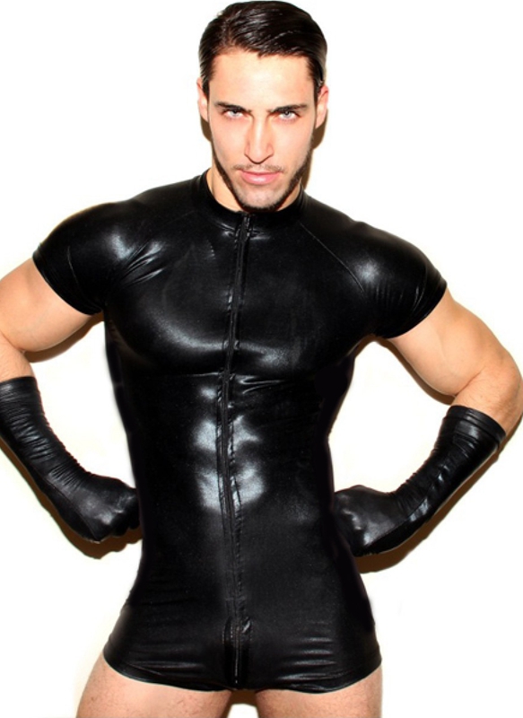 Men Leather Jumpsuit