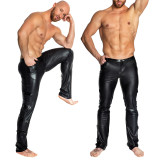 S-XXL Leather Men Pants 6007