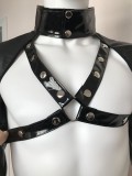 M-XXL Adult Leather Men Police Costume 965