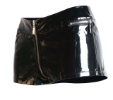 Black Women PVC Leather Shorts 1241