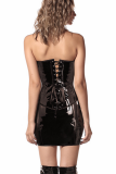 Leather Corset Top and SKirt Sets 7040