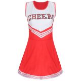 XS-XXL 5 Colors Girls Cheering Costume with Hand Flower 4034