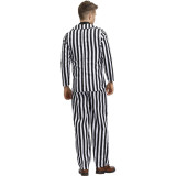 Striped Clown Men Costume 4303