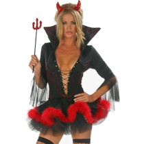 Black Adult Women Devil Costume 4002