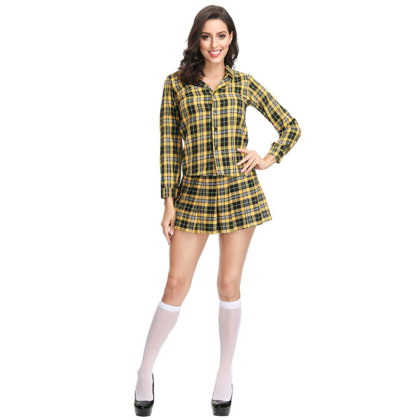 Plaid Student Adult Party Costume 4179