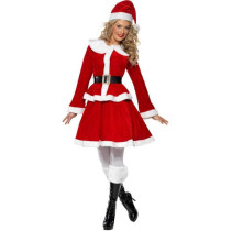 4PCS Cute Santa Girl Christmas Holiday Costume 038