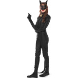 PU Leather Black Catsuit 19031