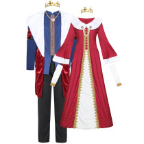 King Queen Christmas Costume for Men and Women 6921-6922