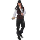 M-XL Men Pirate Cosplay Costume 1823