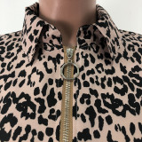 Leopard Print Tassel Crop Jacket 5291