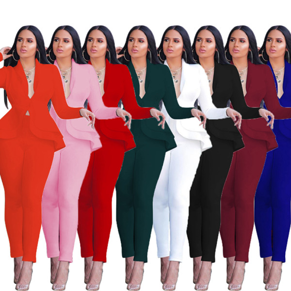 8 Colors Business Women Blazer Suit 610