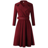 3 Colors Coat Style Dress For Women D022