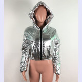 Shiny Cropped Bubble Jacket 4550