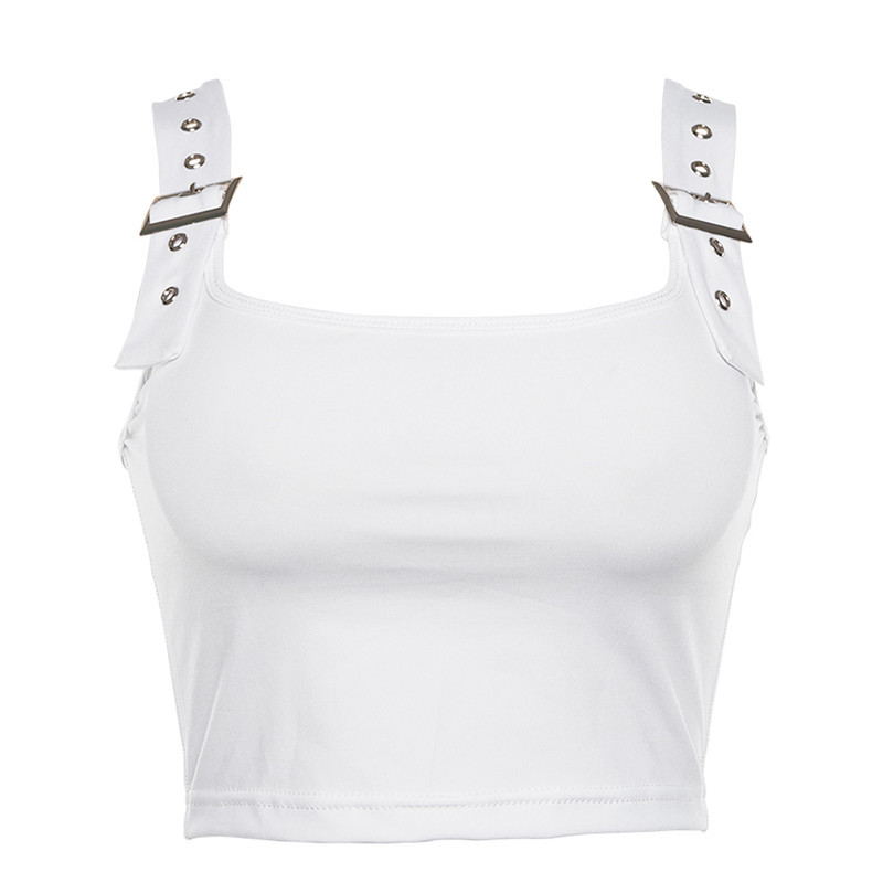 Buckle Strap Crop Top