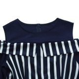 Stripe Dress For Ladies Wear In Turkey 398