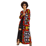 Ankara Kimono Maxi Cardigan With Sashes 7138
