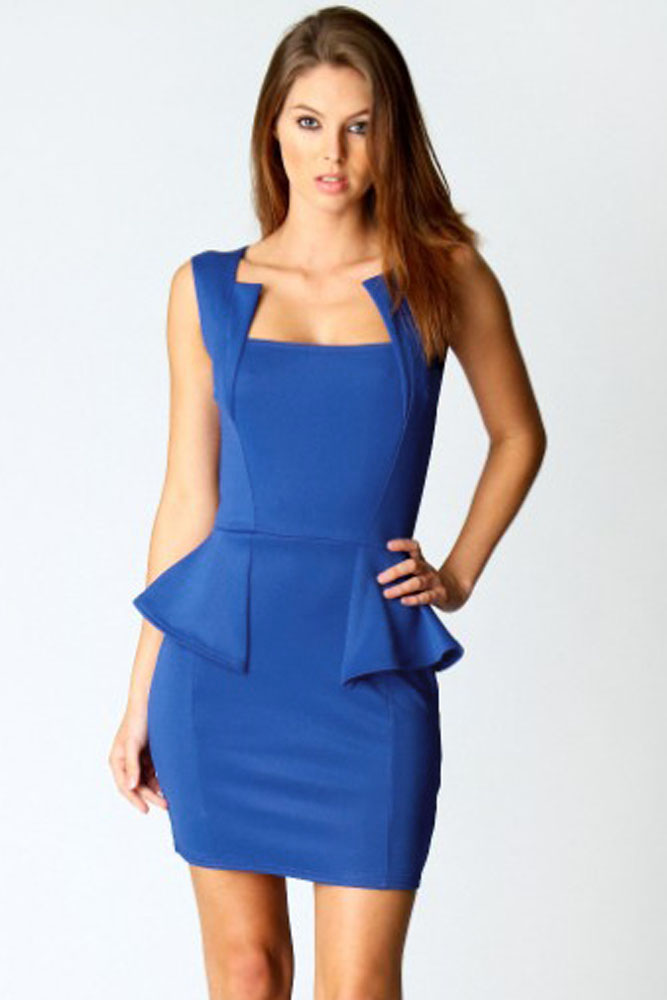 sleeveless peplum dress