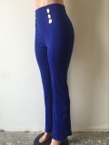 Office Style High Waist Trousers with Bottons 24745-1