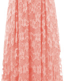 V-Shape Back Lace A-Line Dress