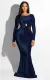 Sexy Shiny Mermaid Evening Dress with Long Sleeves