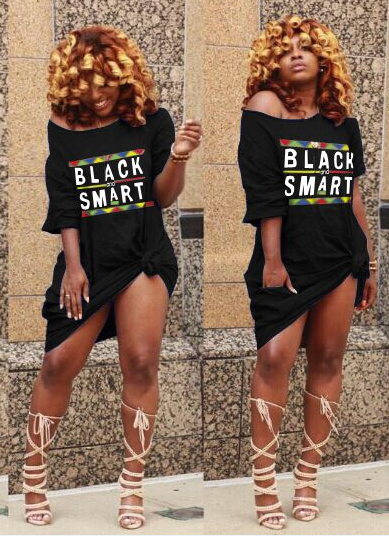 black and smart shirt dress