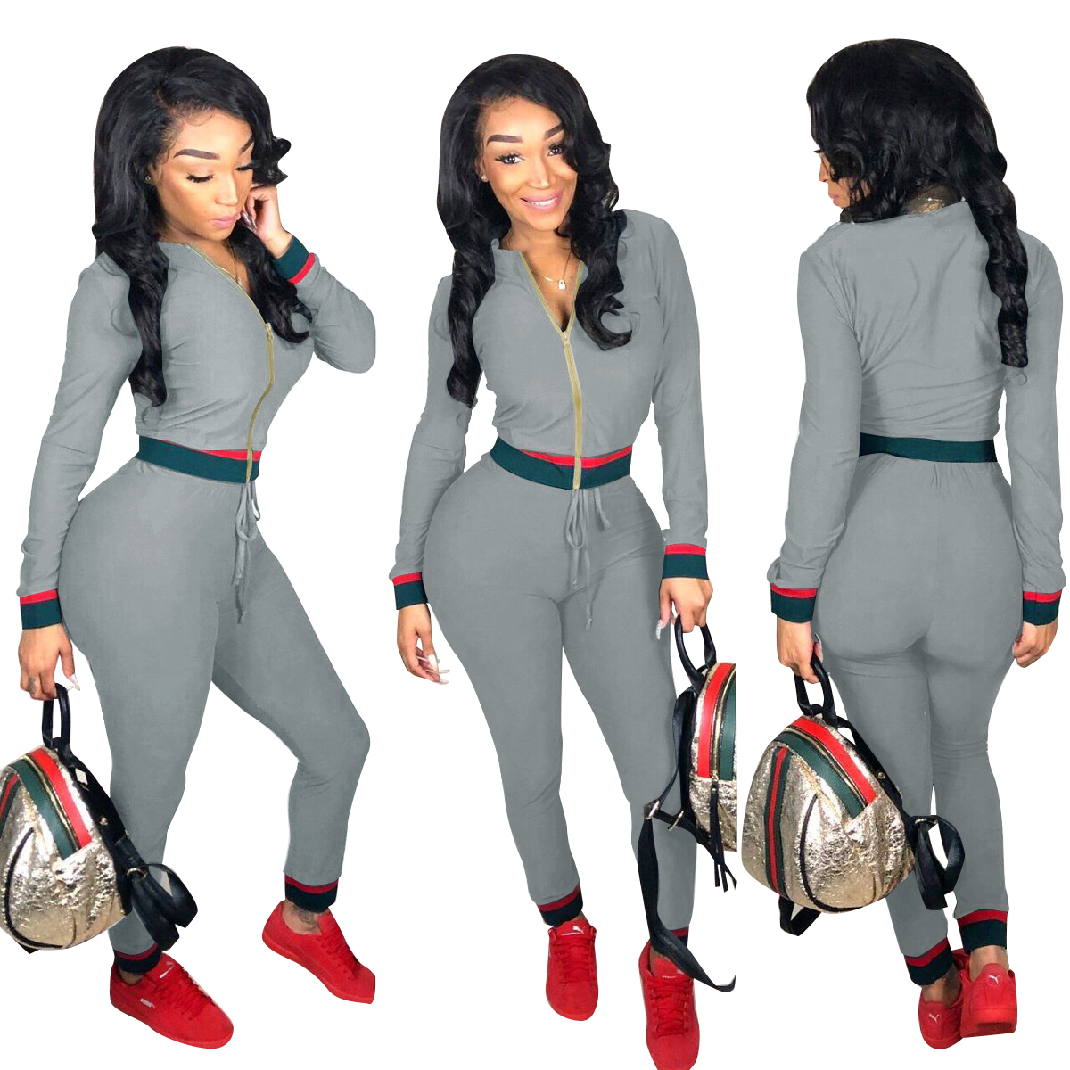 zipped up jumpsuit