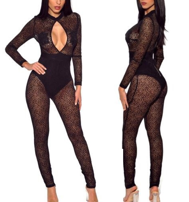 lace bodycon jumpsuit