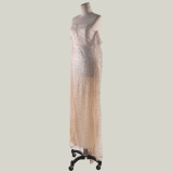 Long Sleeve Elegant Side Split Evening Dress