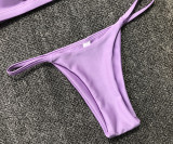 Solid Color Two-Piece Simple Swimwear