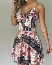 Mini vestido de verano corto floral