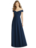 Elegant Plain Color Off Shoulder Maxi Evening Dress