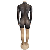 Sexy Tight Fitting Clubbing Beaded Rompers