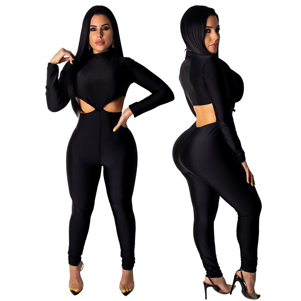 long sleeve bodycon jumpsuit