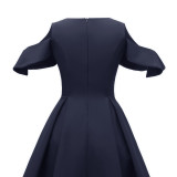 A-line Pleated Vintage Dress