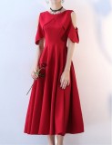 A-line Pleated Vintage Dress