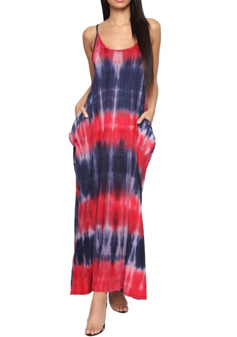 Wholesale Casual Batik Straps Long Dress Global Lover Wholesale Casual Batik Straps Long Dress Global Lover