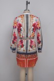 African Print Colorful Long Sleeve Blouse