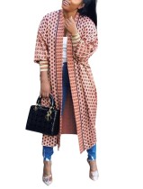 African Print Long Cardigans with Pop Sleeves