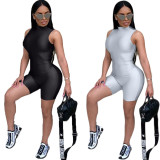 Plain Solid Sports Sexy Tight Rompers
