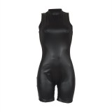 Plain Solid Sports Sexy Tight Rompers