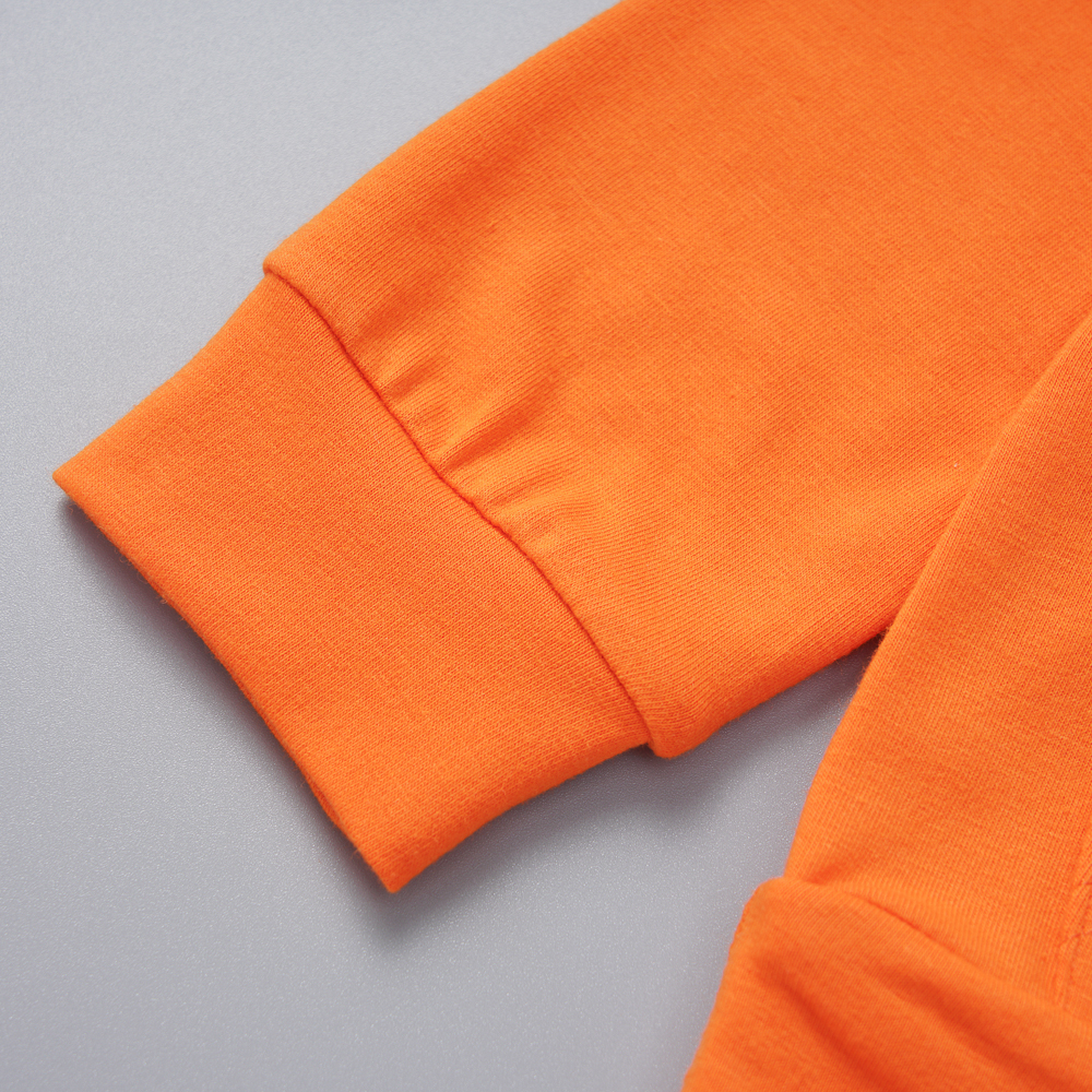 orange polo sweat suit