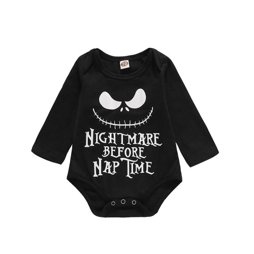 Wholesale Baby Boy Print Halloween Long Sleeve Onesie Rompers Global Lover