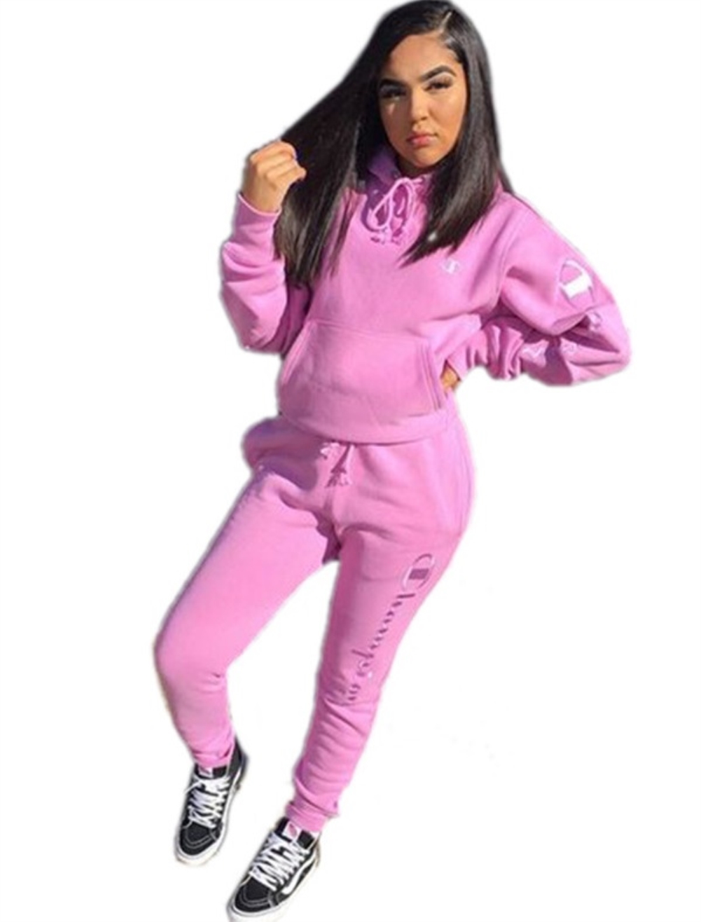 pink sweatsuit