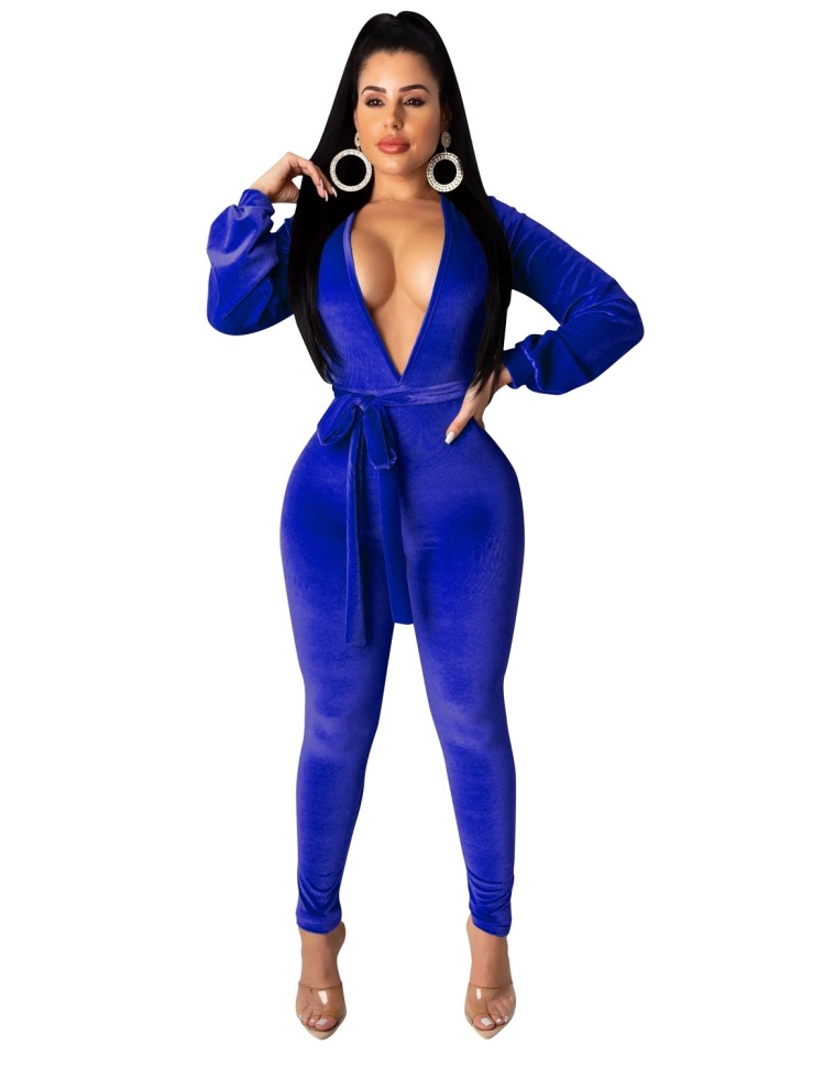 velvet bodycon jumpsuit