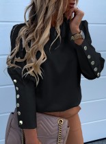 Elegantes O-Neck Vintage Shirt
