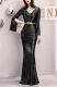 Sequins Deep-V Mermaid Evening Dress