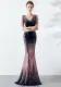 Sequins Colorful V-Neck Mermaid Evening Dress