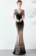 Sequins Colorful V-Neck Mermaid Evening Dress