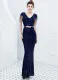 Sequins V-Neck Mermaid Evening Dress